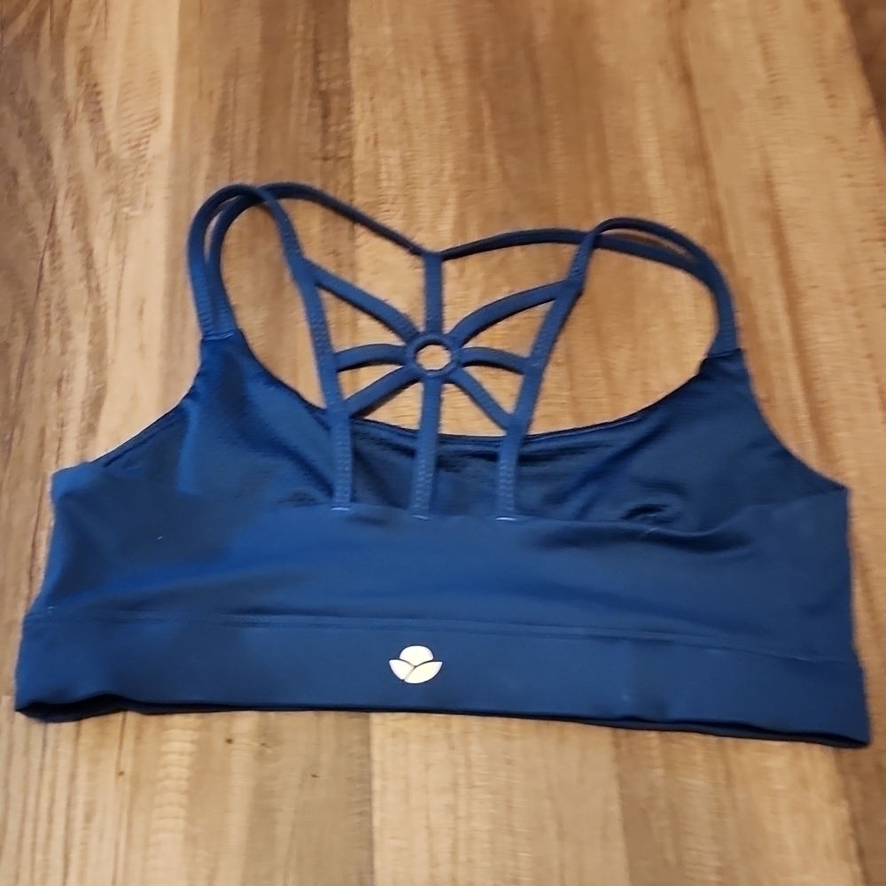 SPORTS Bra Size Medium Back Design Blue in color - Picture 3 of 3